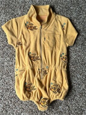 Hugo Loves Tiki Terry Fish Romper size 10T